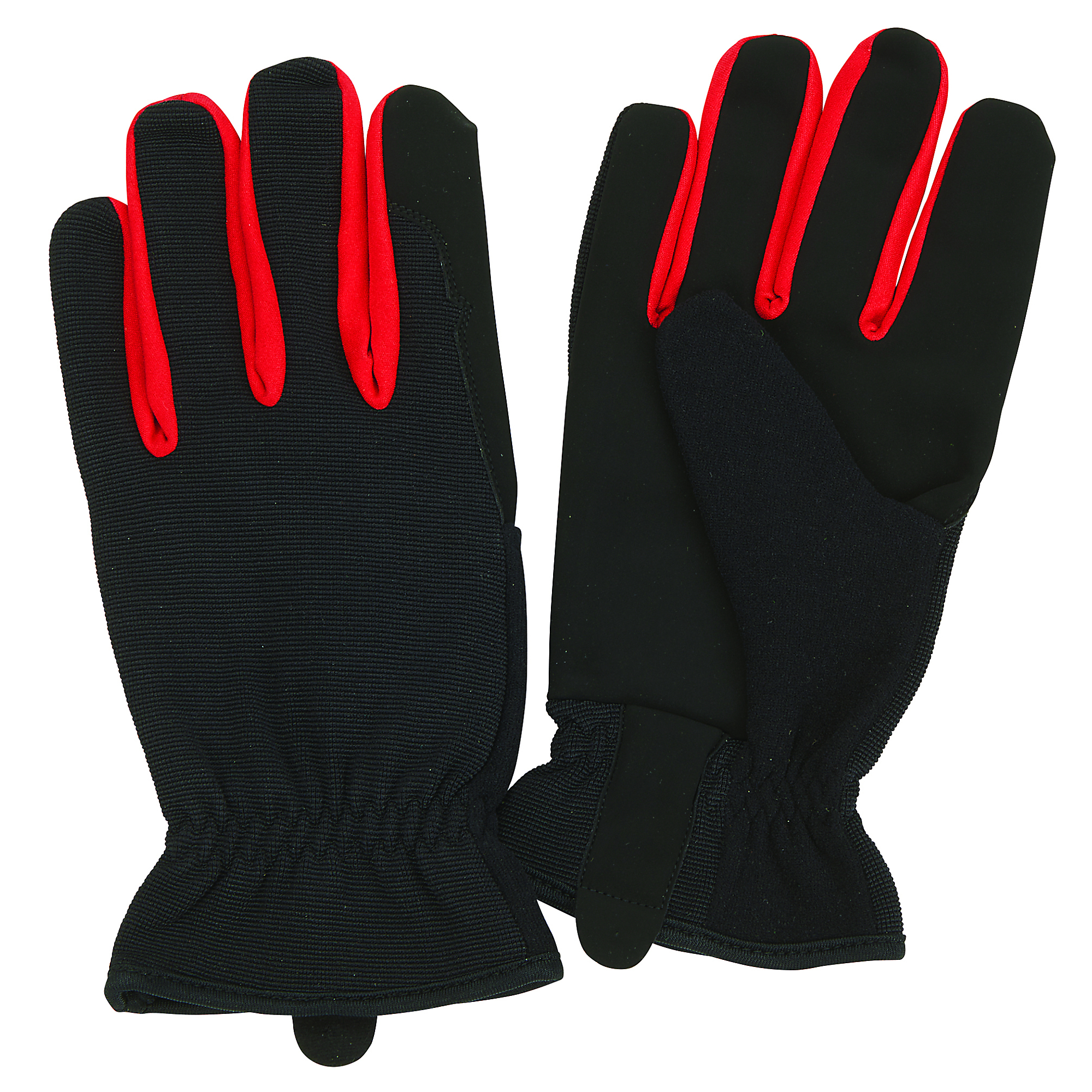 Ironton Men's High-Dexterity Utility Gloves, 1 Pair, Black/Red, Large